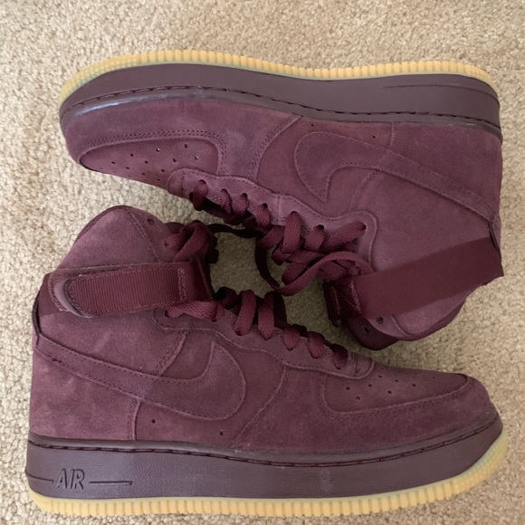 nike air force 1 high burgundy